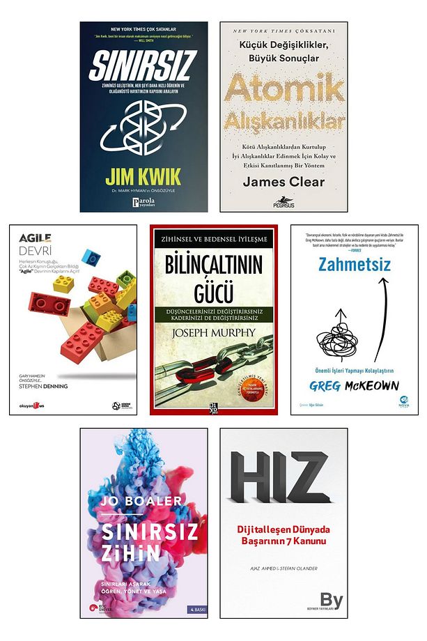 Sınırsız Jim Kwik Atomik Alışkanlıklar Bilinçaltının Gücü Zahmetsiz Odak Hızlı ve Yavaş Düşünme 7li - 1
