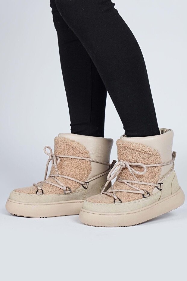 60210 Unisex Çocuk Kar Botu BEJ - 3