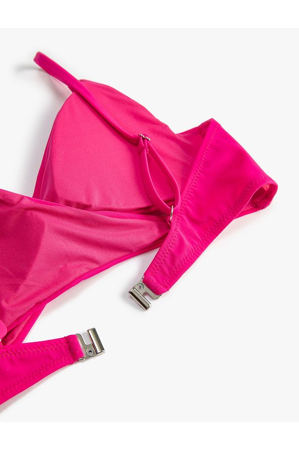 Bralet Bikini Üstü Üçgen Kruvaze Kaplı - 8