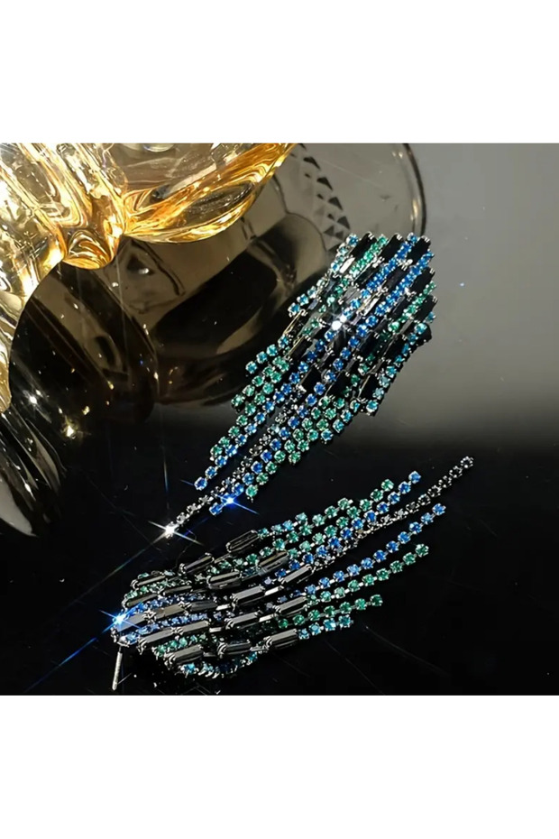 أقراط بتصميم حجر كامل - 3