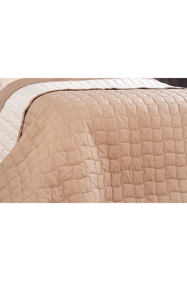 NORWICH Mocha %100 Pamuk King Size Yatak Örtüsü Seti - 2