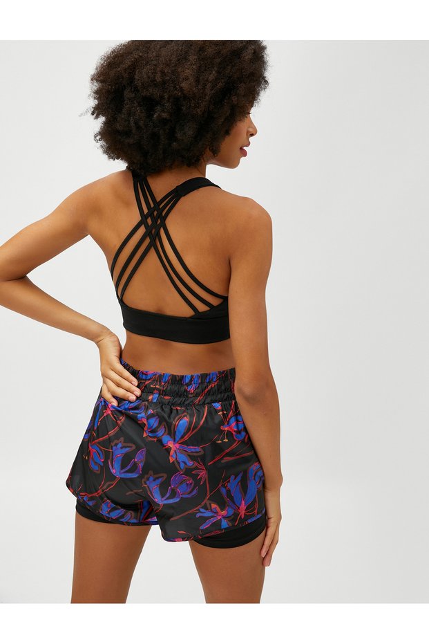 Padded Sports Bra Non-Wireless Cross Strap