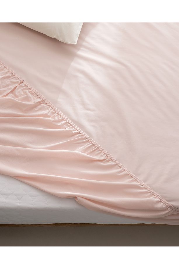 Manon King Size Plus %100 Pamuk Ranforce Lastikli Çarşaf - Açık Pudra - 2