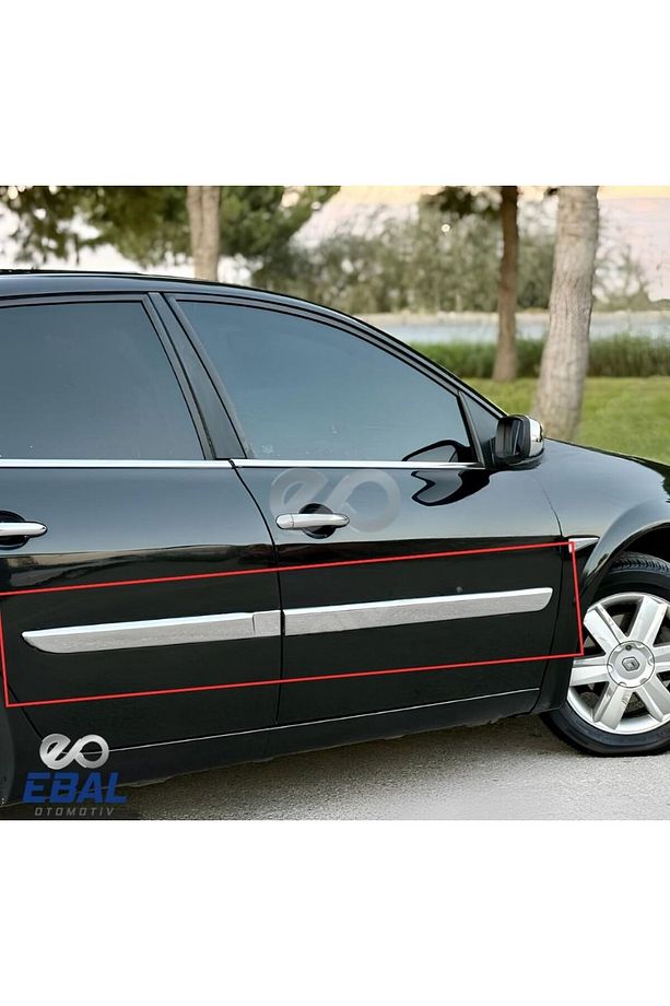 Renault Megane 2 Sedan-hb Krom Yan Kapı Çıtası 4 Prç. 2002-2009 Model Arası P.çelik (GENİŞ-UZUN) - 3