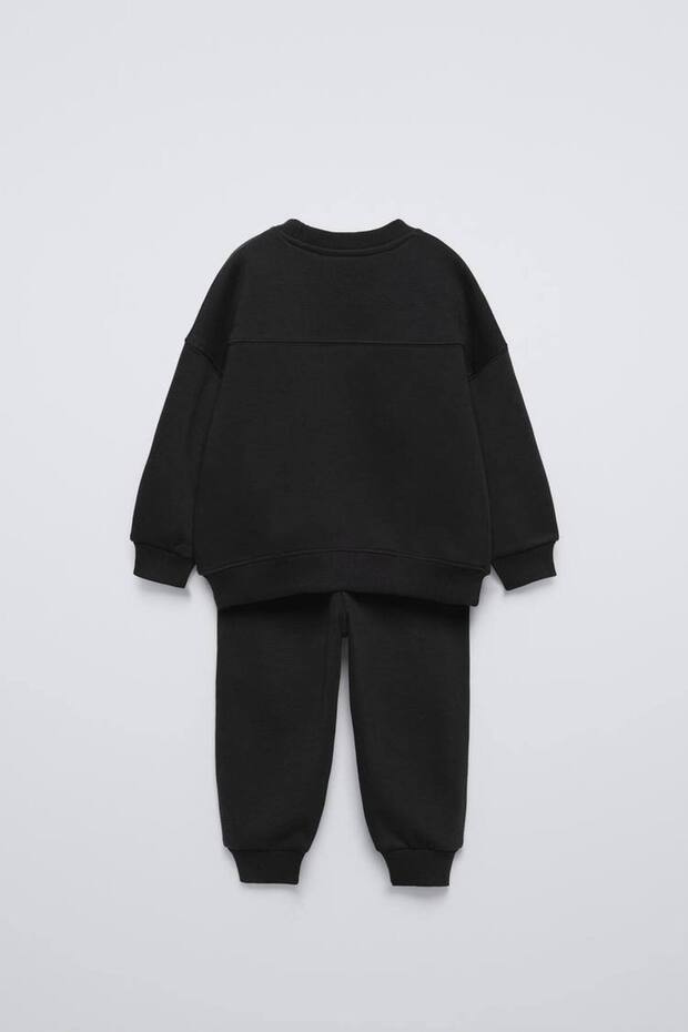 Unisex Çocuk Pamuklu Basic Sweatshirt Ve Eşofman Alt-üst Takım - 2