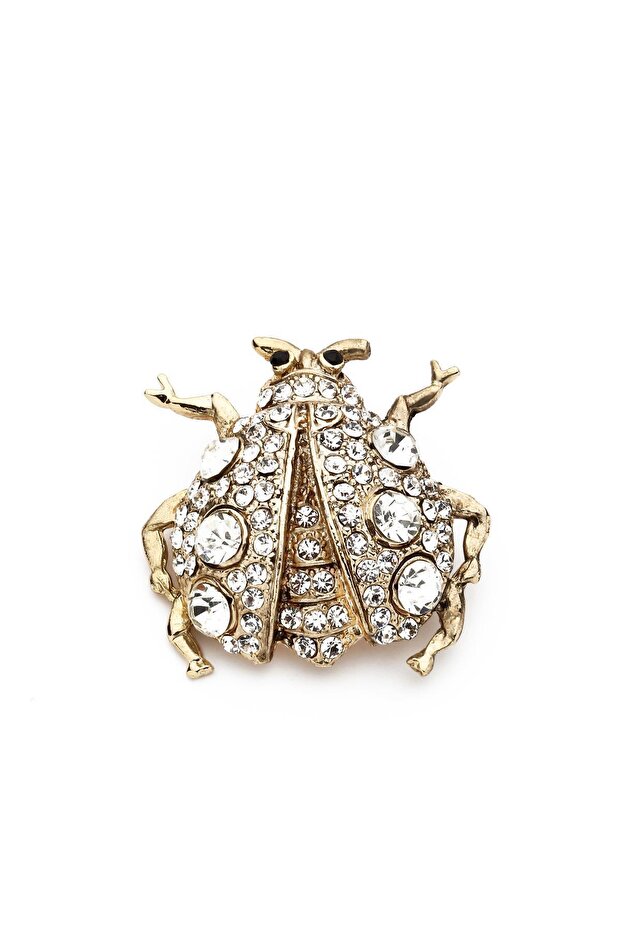 Altın Sarısı Uğur Böceği Broş - 3