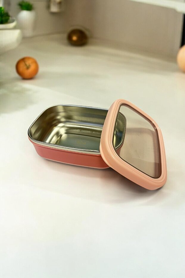 حاوية تخزين مستطيلة باللون الوردي سعة 820 مل - VP-929 - 3