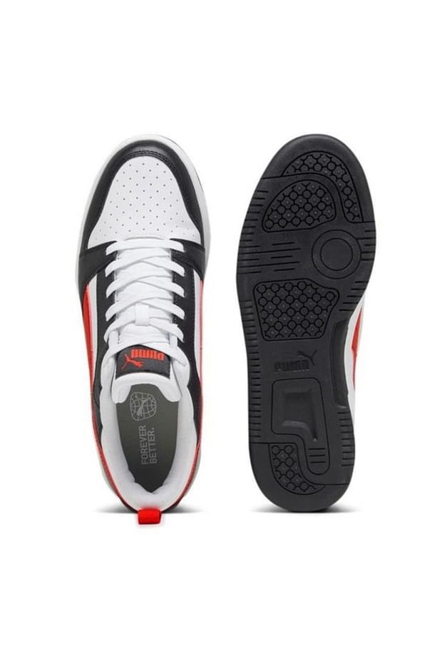 392328 04 Rebound V6 Low Puma White-For All Time Red-Puma Black Sneaker Ayakkabısı - 2
