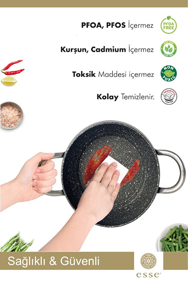 Silver Granit Güveç Tencere Set 6 Parça 16-18-20 Cm E0024 - 3