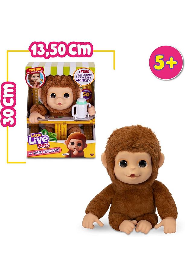 Live Pets My Baby Monkey - 50&apos;den Fazla Ses Ve Reaksiyon Özelliğine Sahip Sevimli Interakti - 2