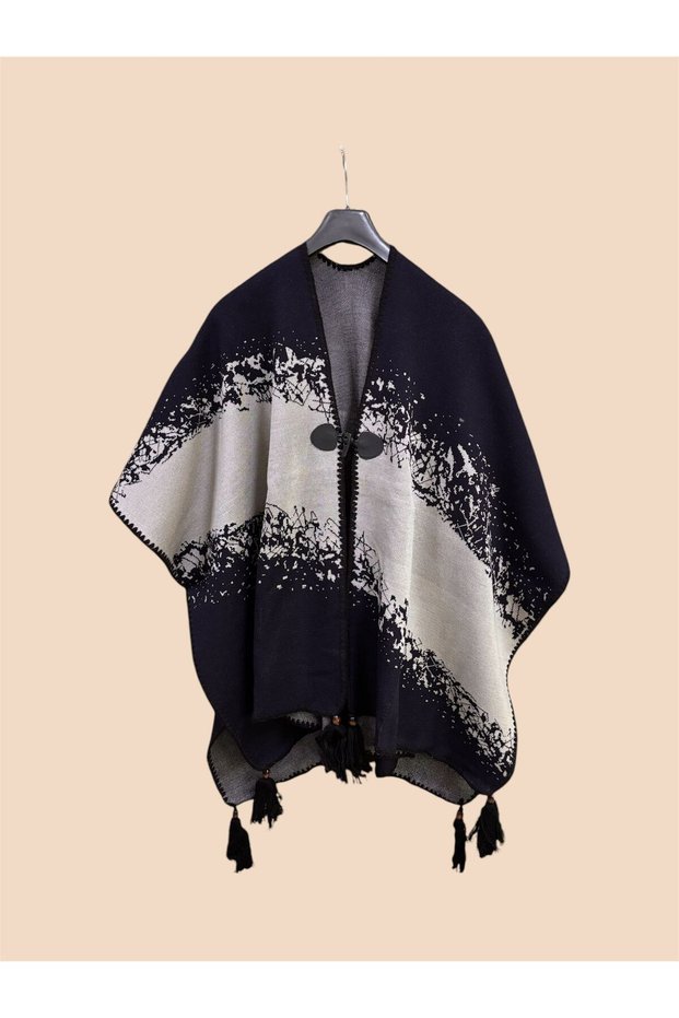 Knitwear Steel Knit Thick Mother Shoulder Scarf Shawl Poncho