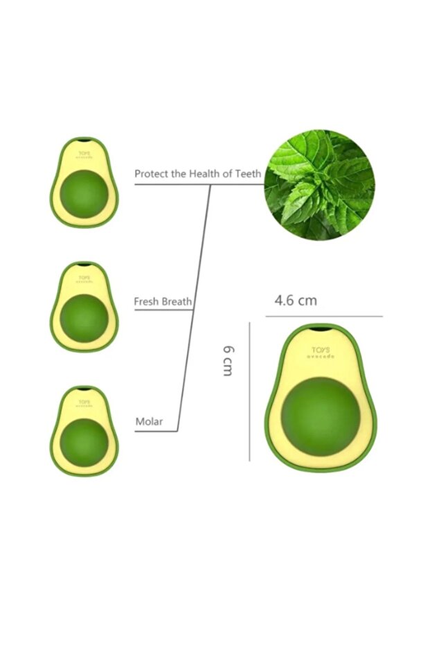 Cute Sticky Cat Grass Avocado Catnip 360 Degree Rotating Catnip Toy - 4