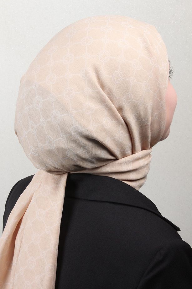 Elegance Monogram Şal 4108-10 Bej - 2
