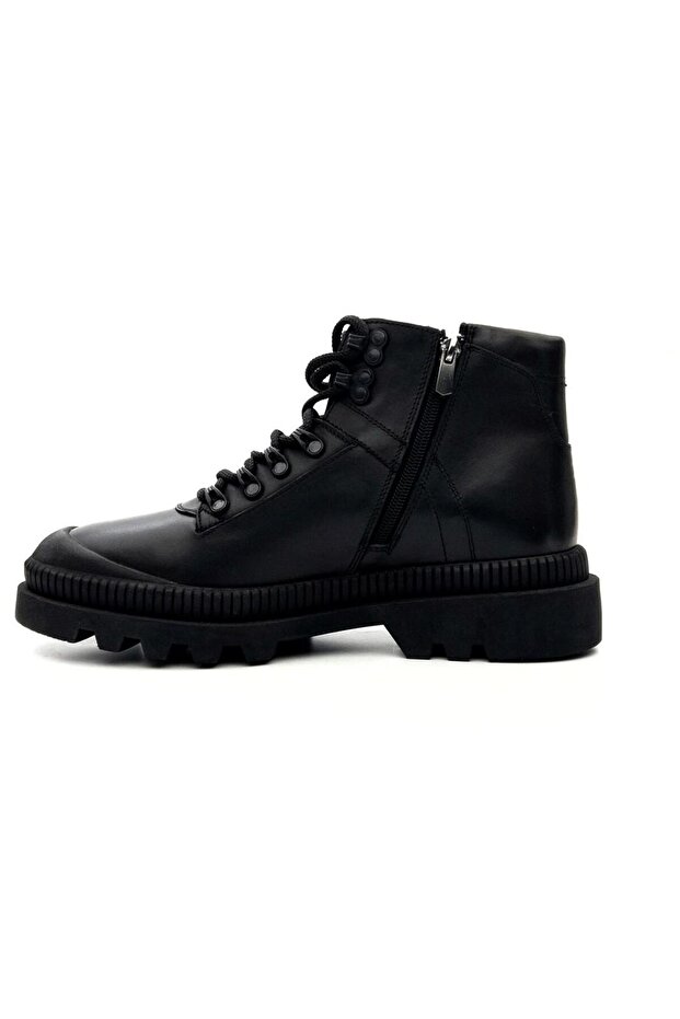 16286 Erkek Kalın Taban Kancalı Deri Bot - 4
