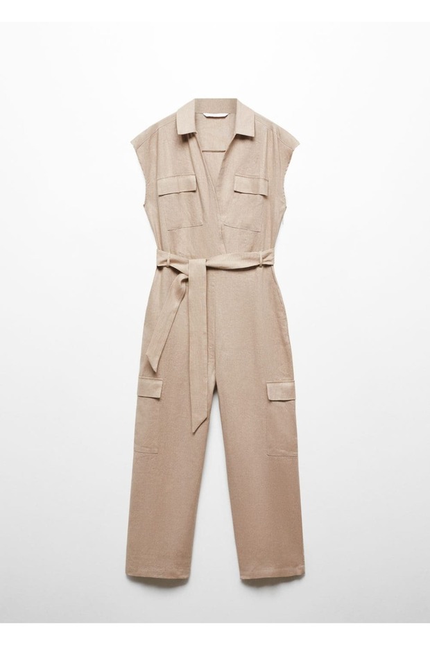 Kargo tarz keten tulum - 3