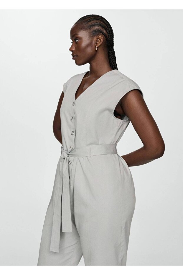 Overall aus 100 % Baumwolle mit Krawattendetails - 7