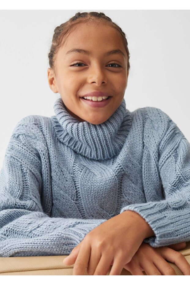 Boğazlı örgü kazak - 6