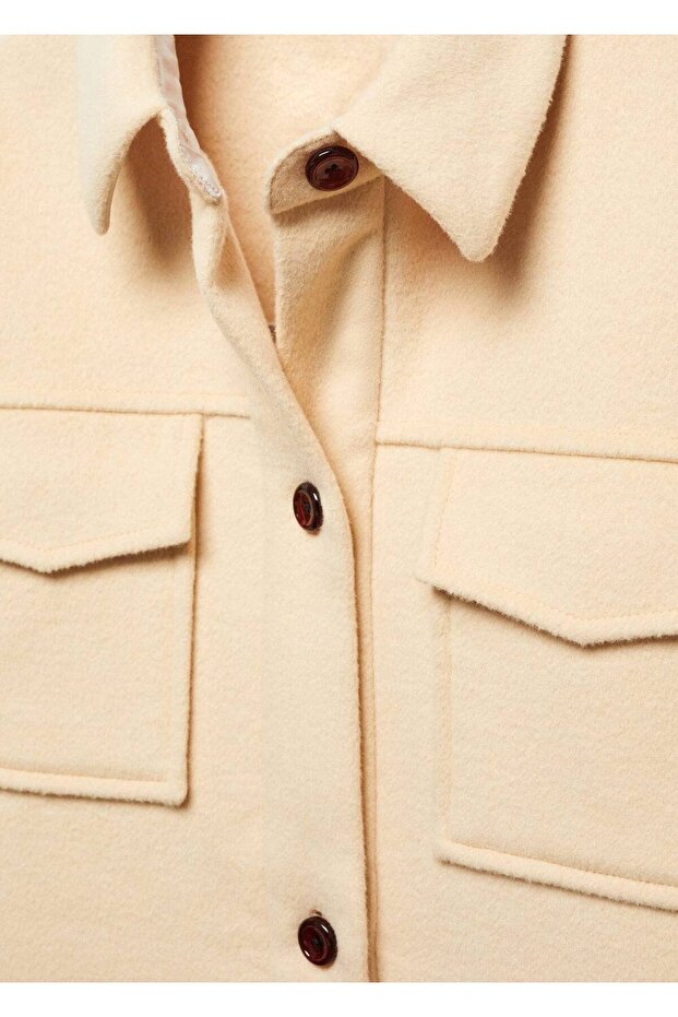 Uzun Yün Gömlek Ceket - 5