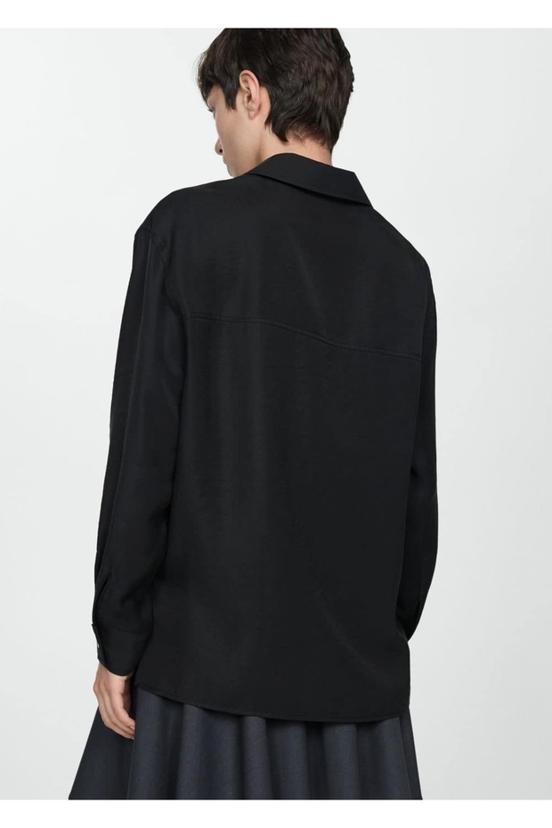 Göğüs cepli modal gömlek - 4