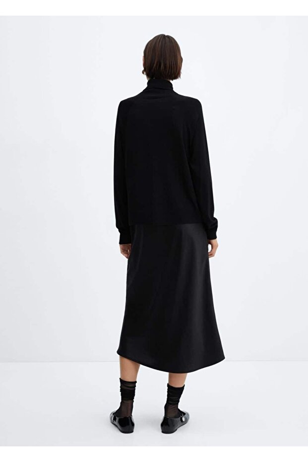 İnce triko boğazlı kazak - 4