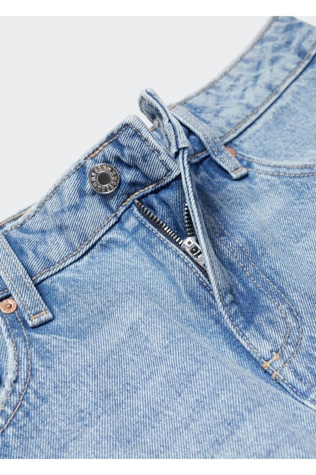 Düşük belli kot mini etek - 5