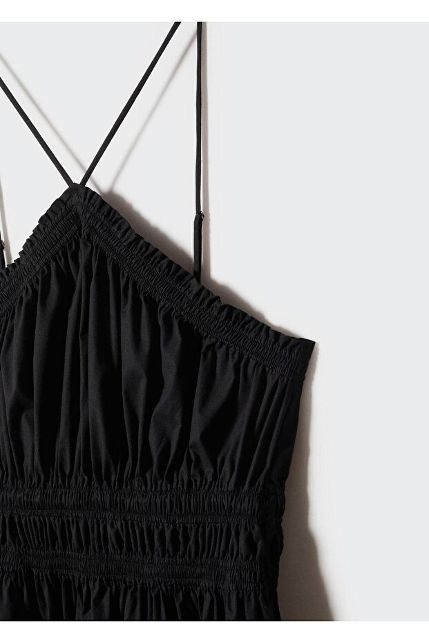 Büzgülü Halter Elbise - 5