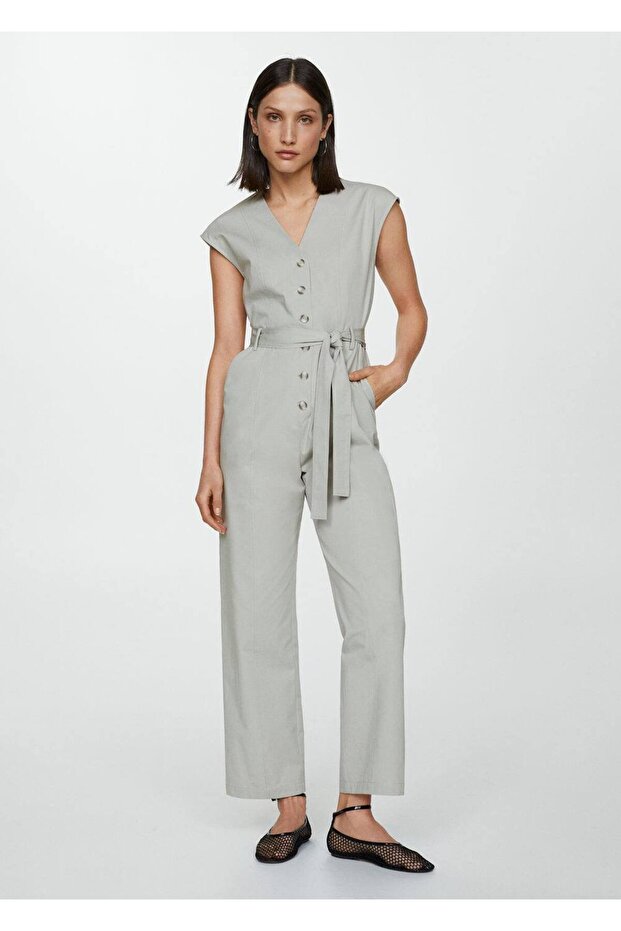 Overall aus 100 % Baumwolle mit Krawattendetails - 2
