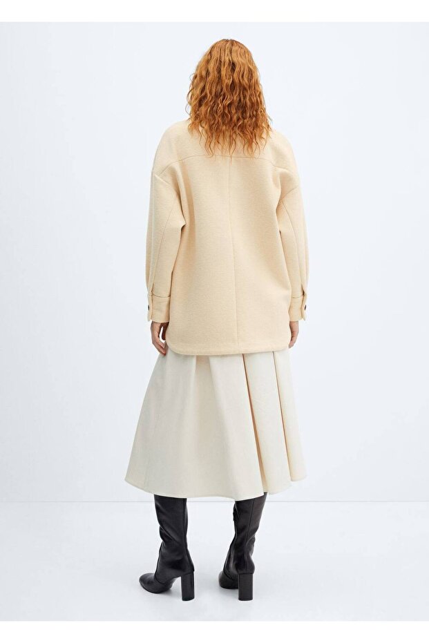 Uzun Yün Gömlek Ceket - 4