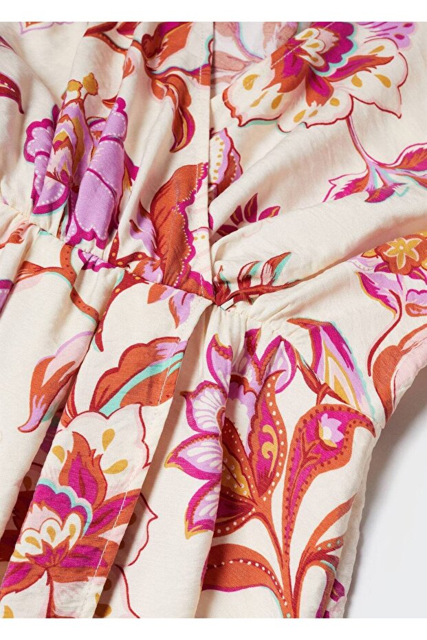 Desenli Kısa Anvelop Elbise - 5