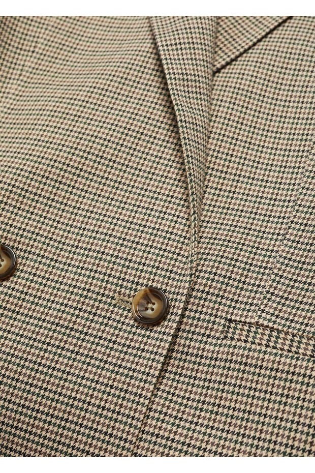 Çapraz düğmeli blazer ceket - 5