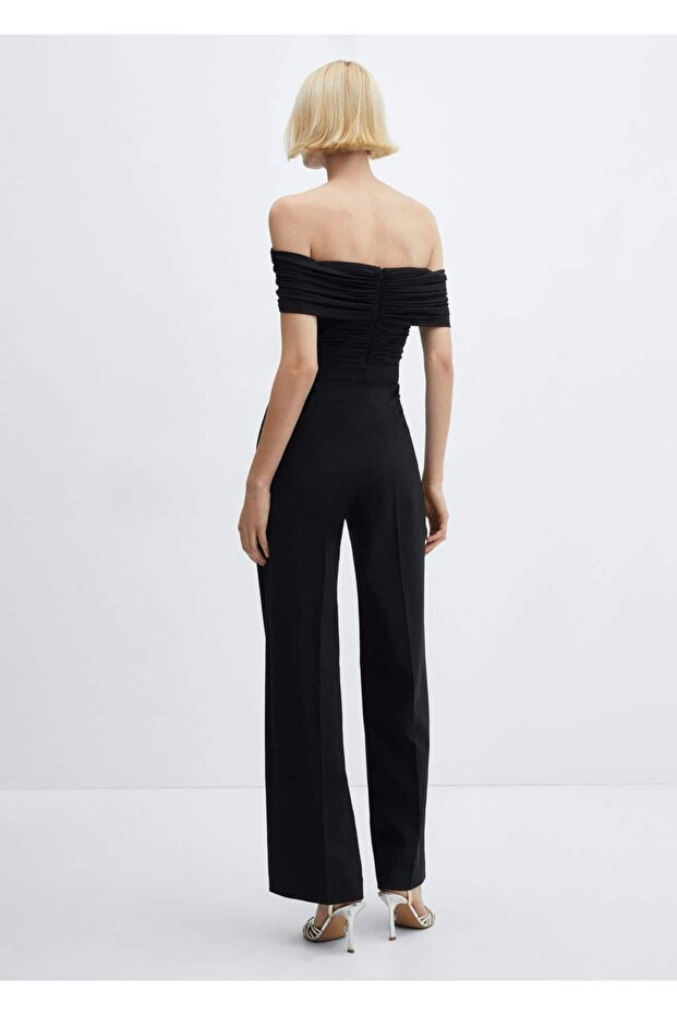 Büzgülü Omzu Açık Tulum - 4