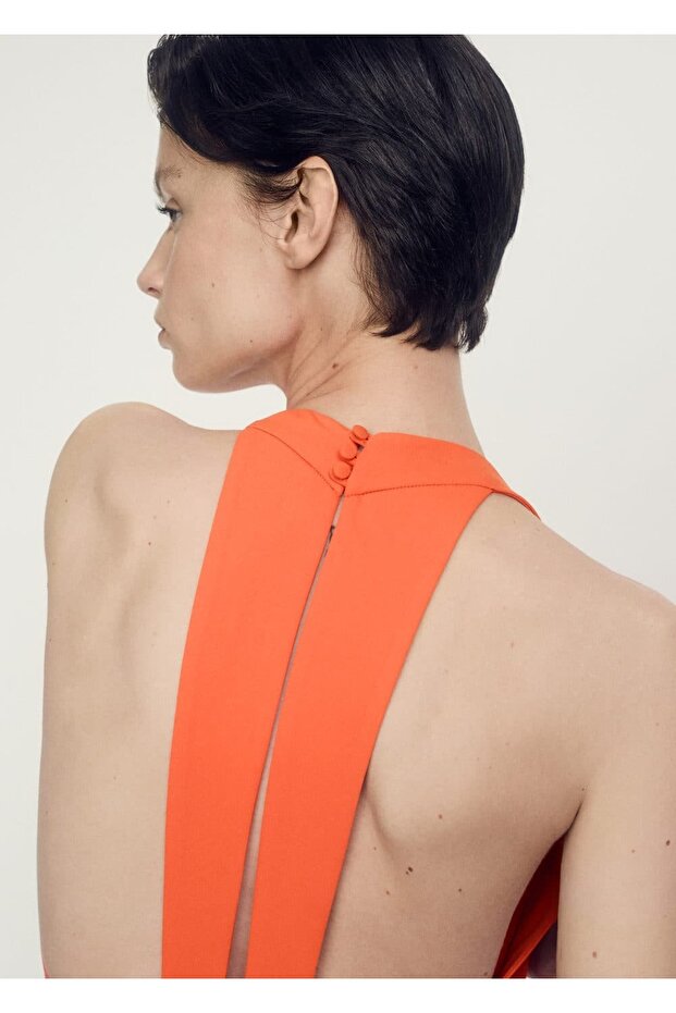 Sırtı anvelop kesim elbise - 5