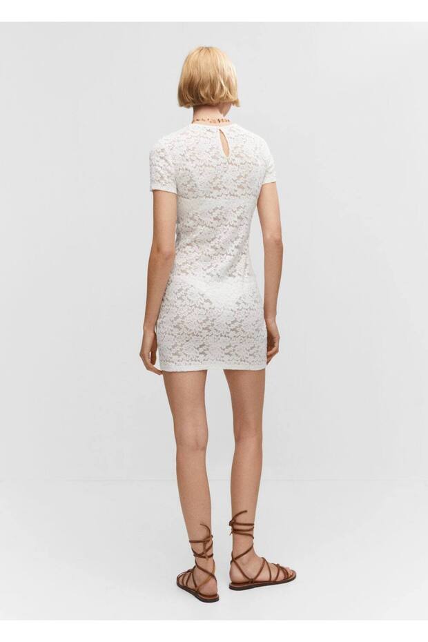 Güpür Mini Elbise - 4