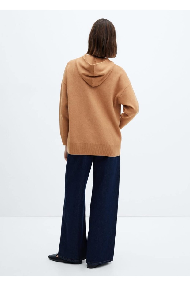 Fermuarlı örgü sweatshirt - 4