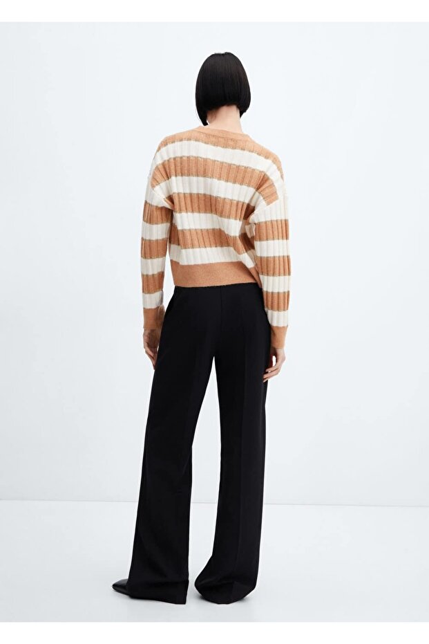 Gestreifter Pullover – Lurexdetail - 4