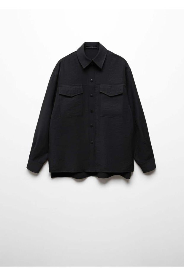 Göğüs cepli modal gömlek - 3