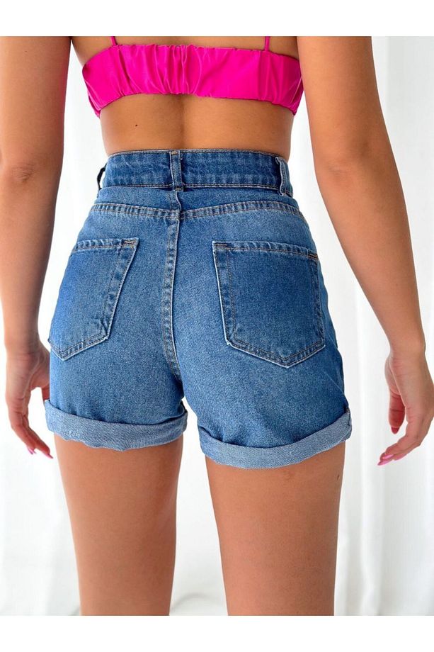 Denim şort - 3