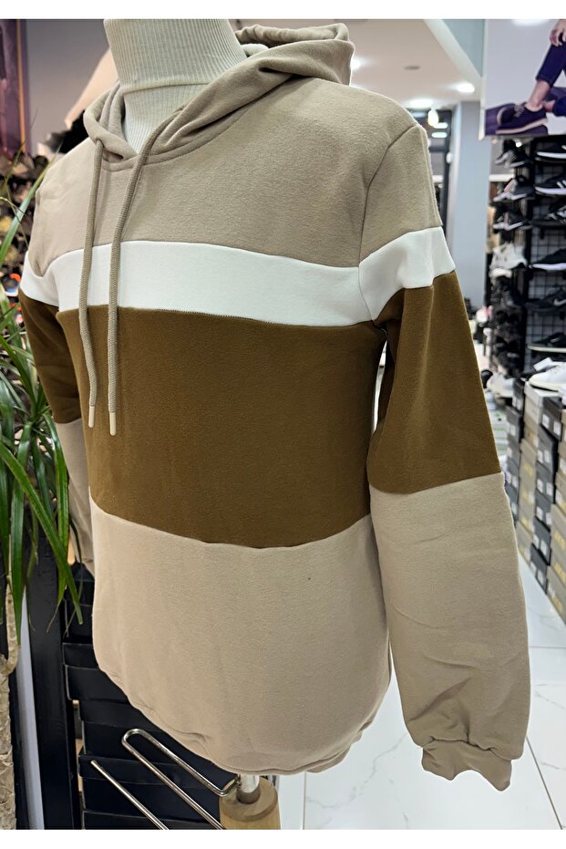 Üç renk kapşonlu Sweat - 3