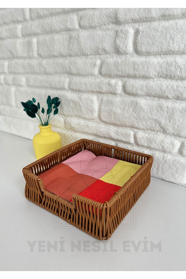 Hasır Rattan Peçetelik / Saklama Kutusu - 1