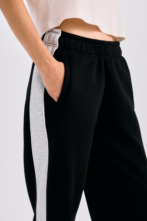 Regular Fit Kalın Eşofman Altı Beli Lastikli Basic Düz Geniş Bol Paça E4900ax24cw - 4