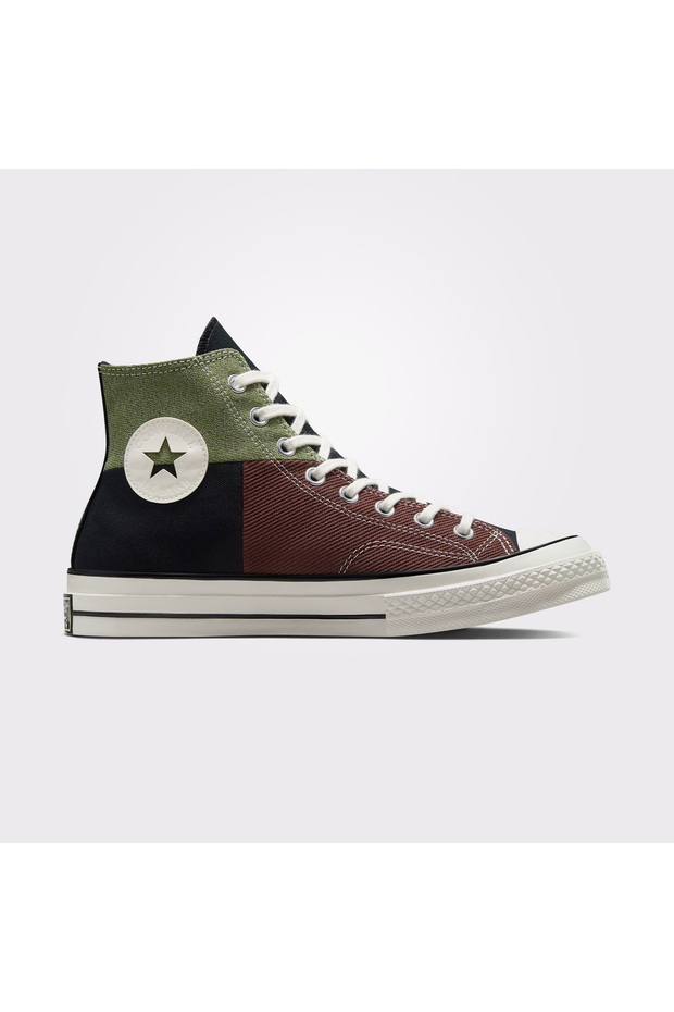 Chuck 70 Crafted Patchwork Unisex Siyah Sneaker - 1