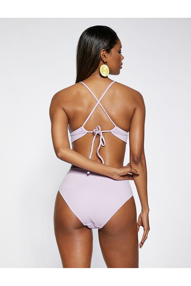 Bikini Üstü Bralet Çapraz Askılı Kaplı - 4