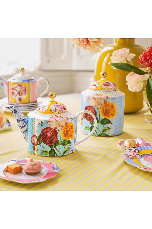 Royal Sarı Pembe Porselen Demlik 950 ml - 2