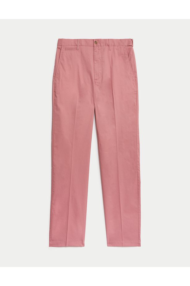 Regular Fit Hafif Dokulu Chino Pantolon - 5