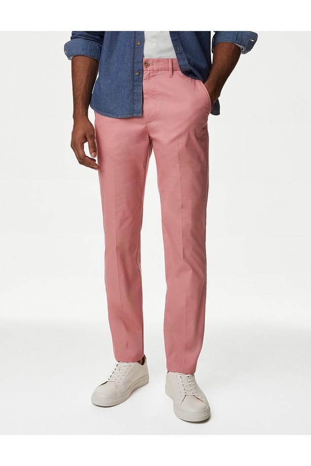 Regular Fit Hafif Dokulu Chino Pantolon - 2