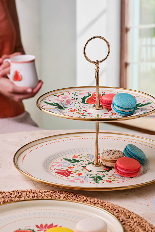 Pomegranate Enamel Layered Cookie Holder 21X29 cm