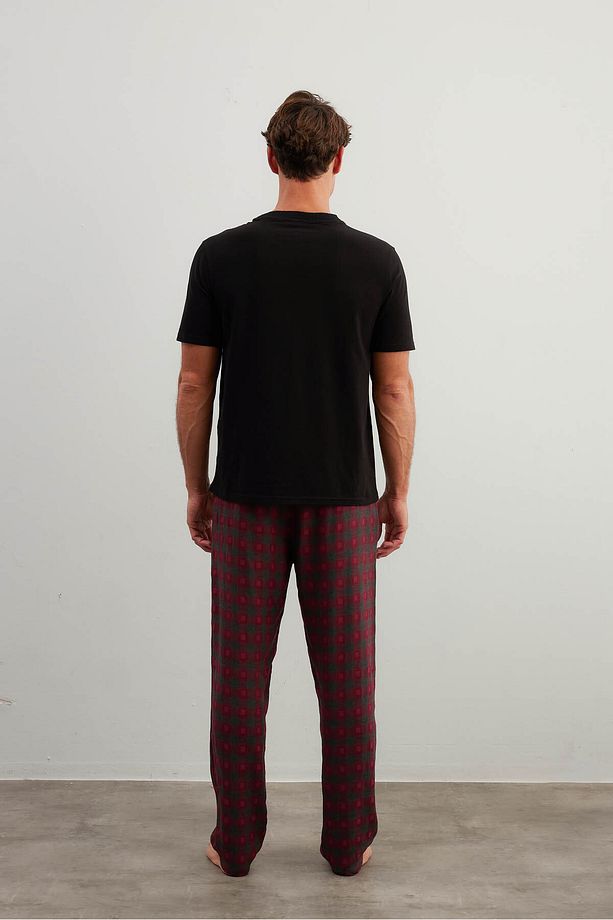 Erkek Dokuma Cepli Uzun Pijama Altı - 4
