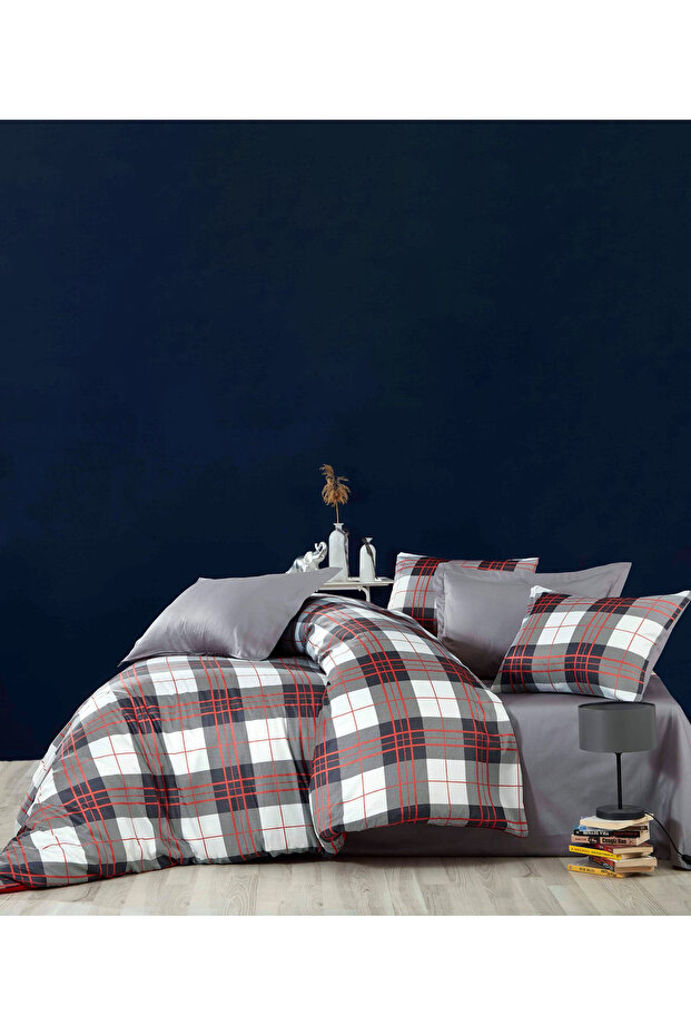 Plaid Patterned Digital Double Sleeping Set - 1
