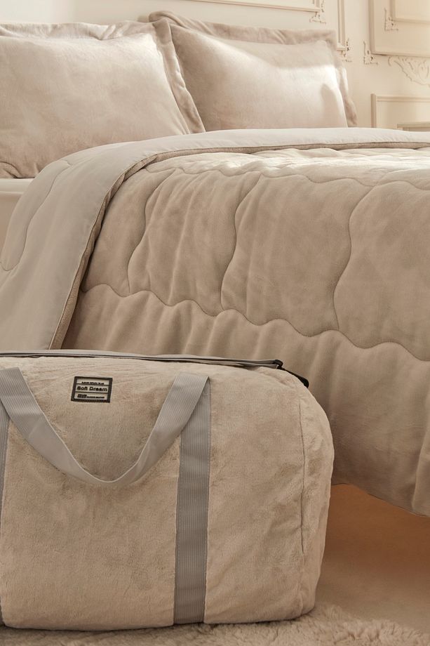 Flufy Tek Kişilik Soft Dream Comfort Set Bej - 7