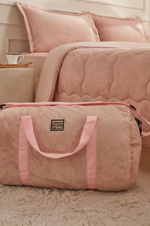 Flufy Tek Kişilik Soft Dream Comfort Set Pudra - 7